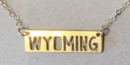Wyoming Bar Necklace Gold