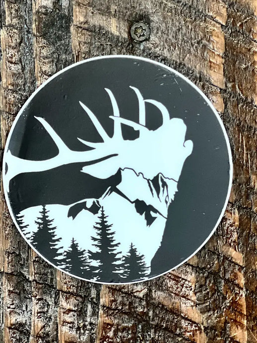 Bugling Bull Elk Sticker