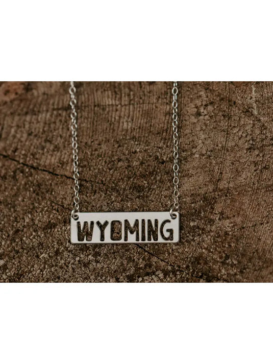 Wyoming Bar Necklace Silver