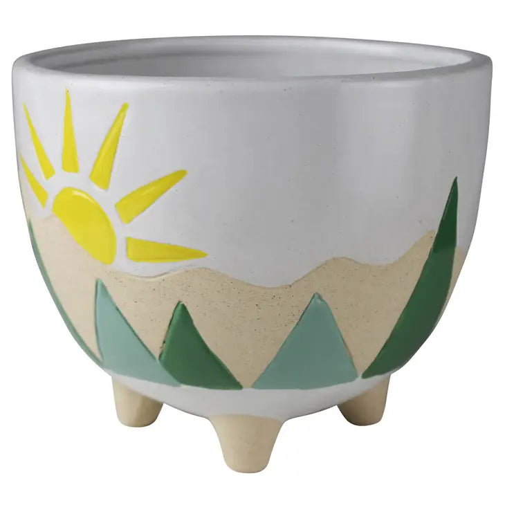 Load image into Gallery viewer, Mountainscape Cachepot, Ceramic
