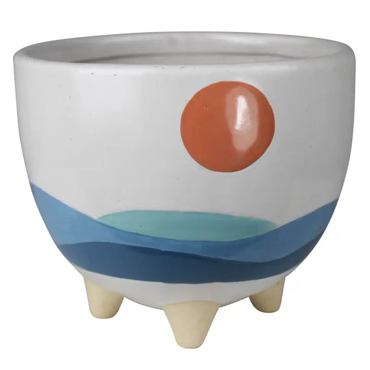 Load image into Gallery viewer, Seascape Cachepot, Ceramic
