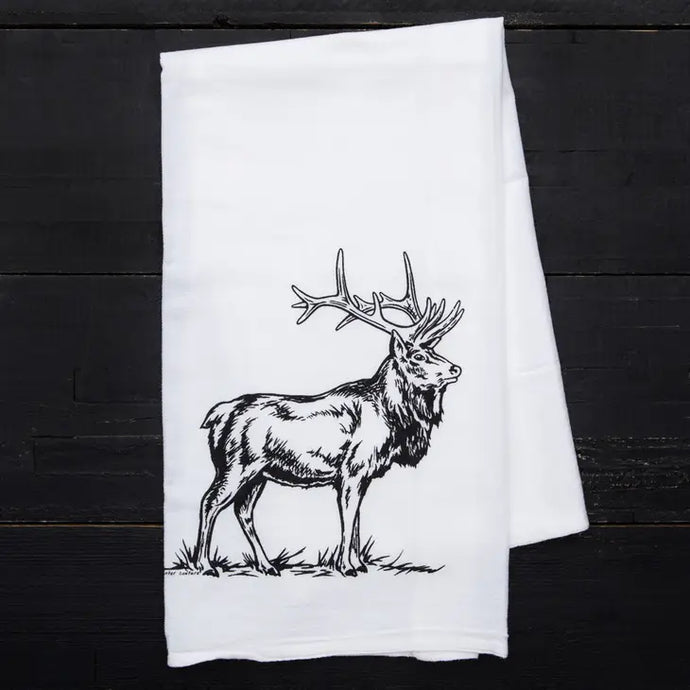 Elk Flour Sack Tea Towel