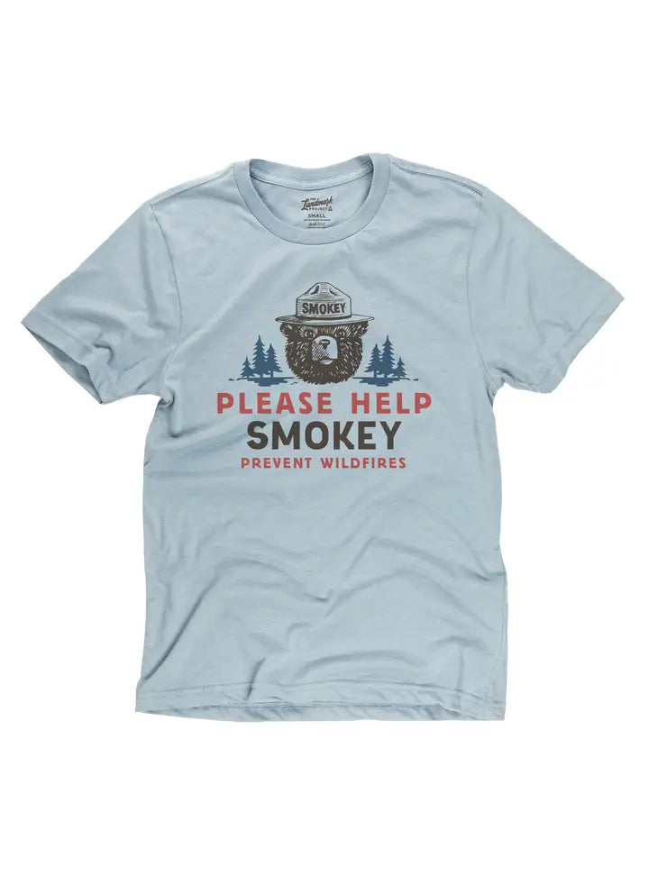 Load image into Gallery viewer, Please Help Smokey T-Shirt Chambray
